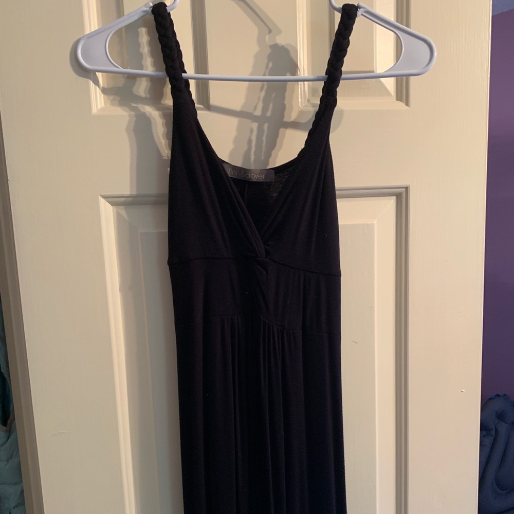 Long black cotton maxi dress
